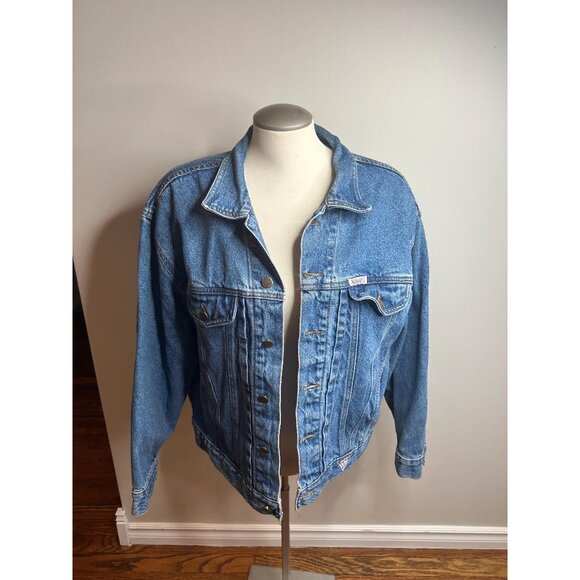 Jacket sweater shirt denim Collared coat spring fall vintage GUESS size M/L - Picture 1 of 7